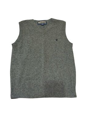 Vintage Flying Scotsman  Women’s Gray V-Neck Wool Blend Sweater Vest